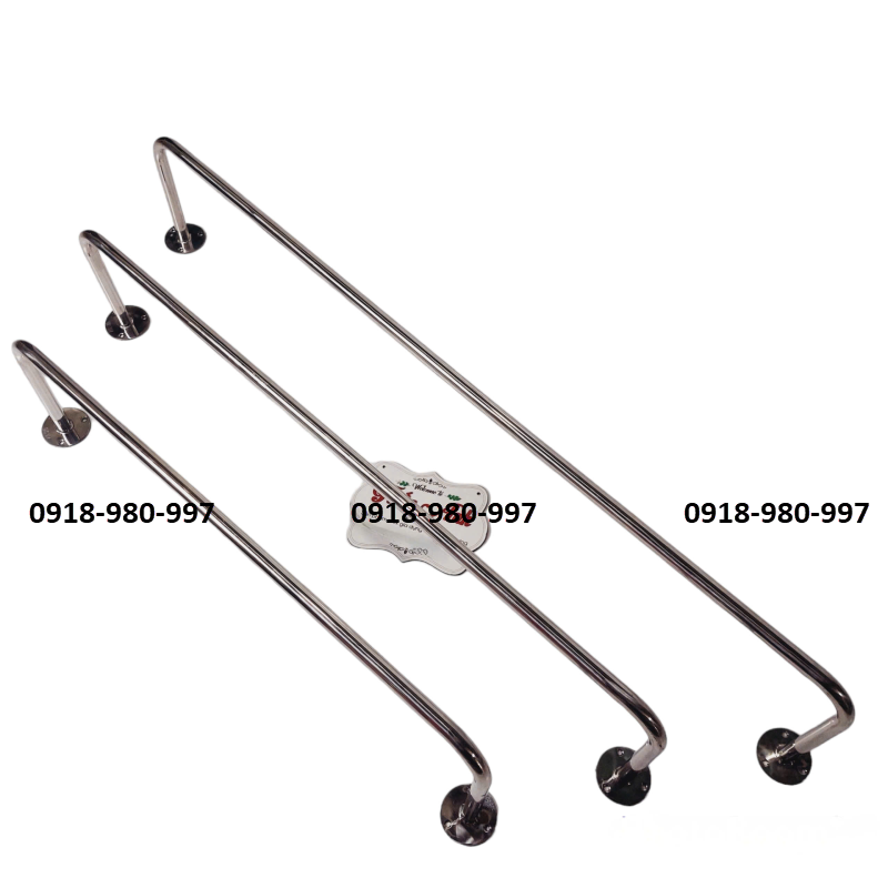 Thanh U treo quần áo inox 201 dày - Sào phơi inox bắt tường chữ U cây phơi đồ rút gọn treo khăn Kệ cây treo