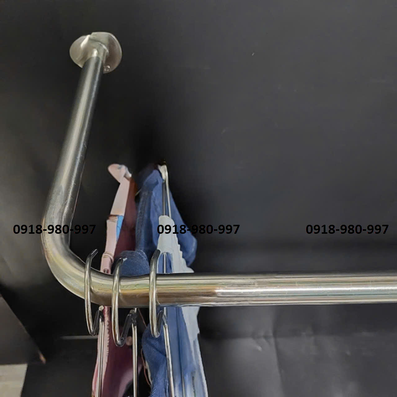 Thanh U treo quần áo inox 201 dày - Sào phơi inox bắt tường chữ U cây phơi đồ rút gọn treo khăn Kệ cây treo