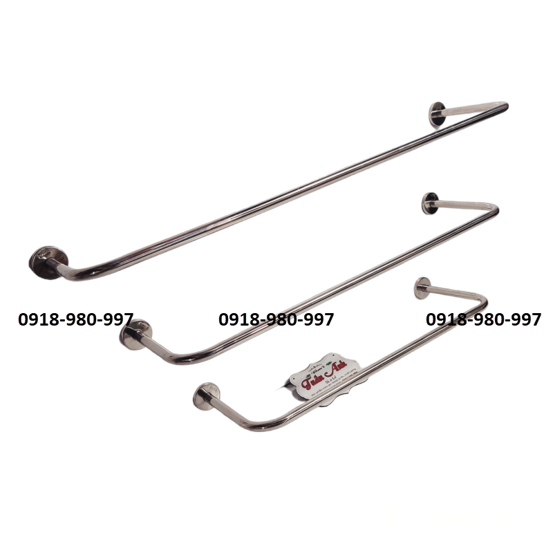 Thanh U treo quần áo inox 201 dày - Sào phơi inox bắt tường chữ U cây phơi đồ rút gọn treo khăn Kệ cây treo