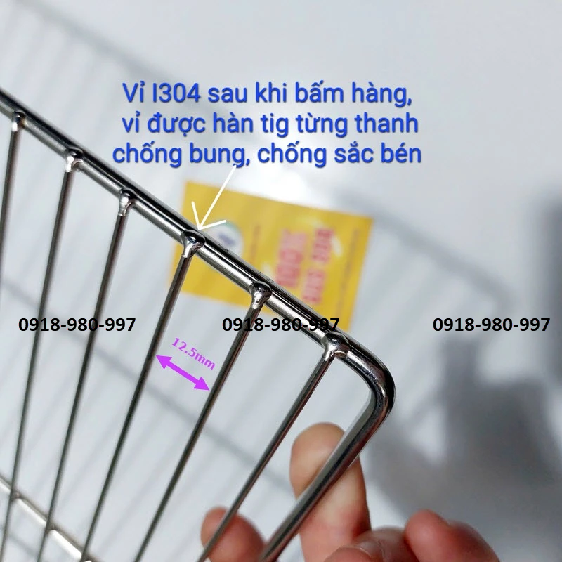 Vỉ nướng inox 304- Vĩ nướng lò nướng các loại ( Sunhouse, Sanaky, bluestone ..)