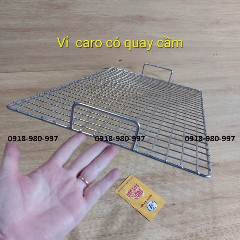 Vĩ nướng inox 304 không gỉ sét các size, vỉ inox 304 chữ nhật cho lò nướng, lò vi sóng
