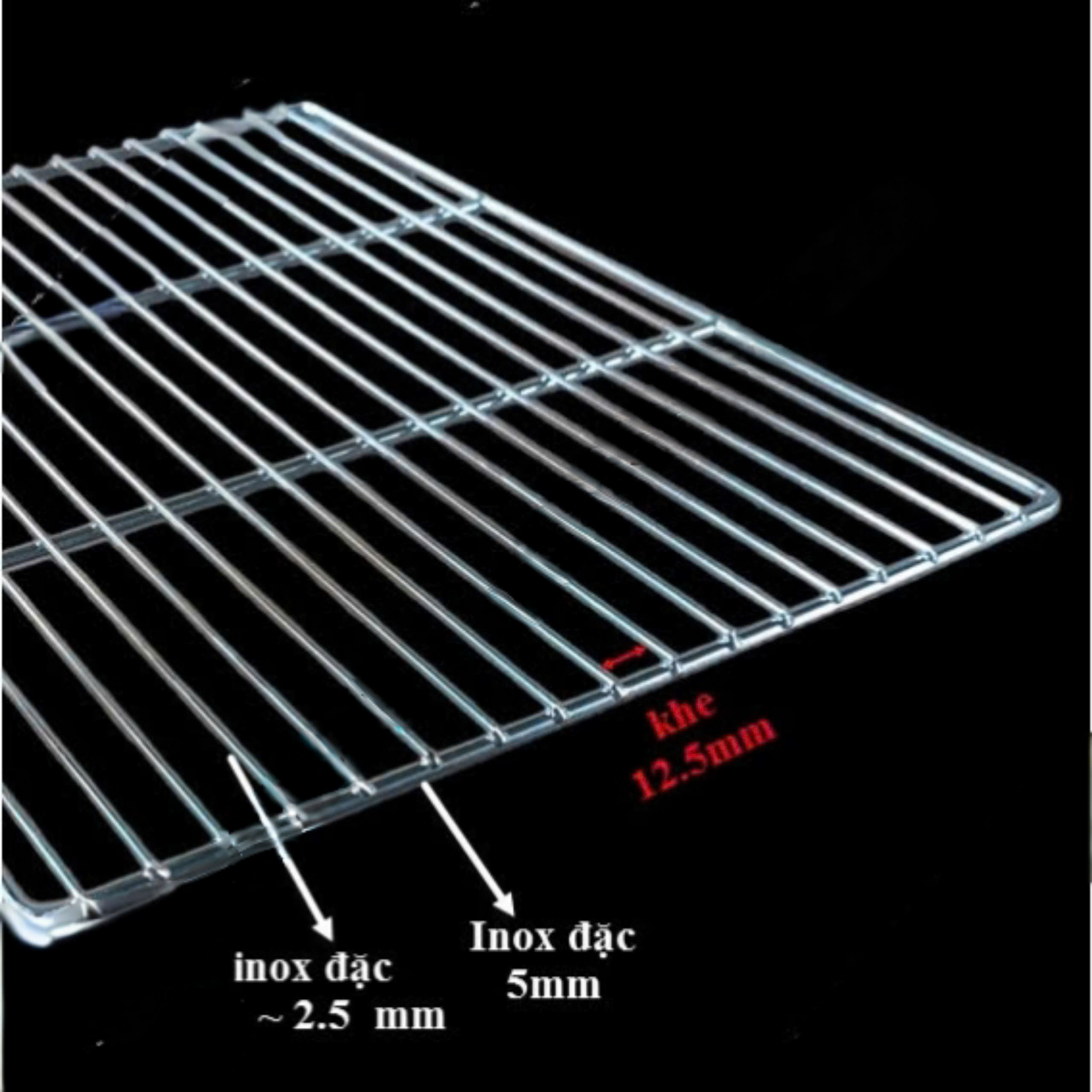 Vĩ nướng inox 304 không gỉ sét các size, vỉ inox 304 chữ nhật cho lò nướng, lò vi sóng
