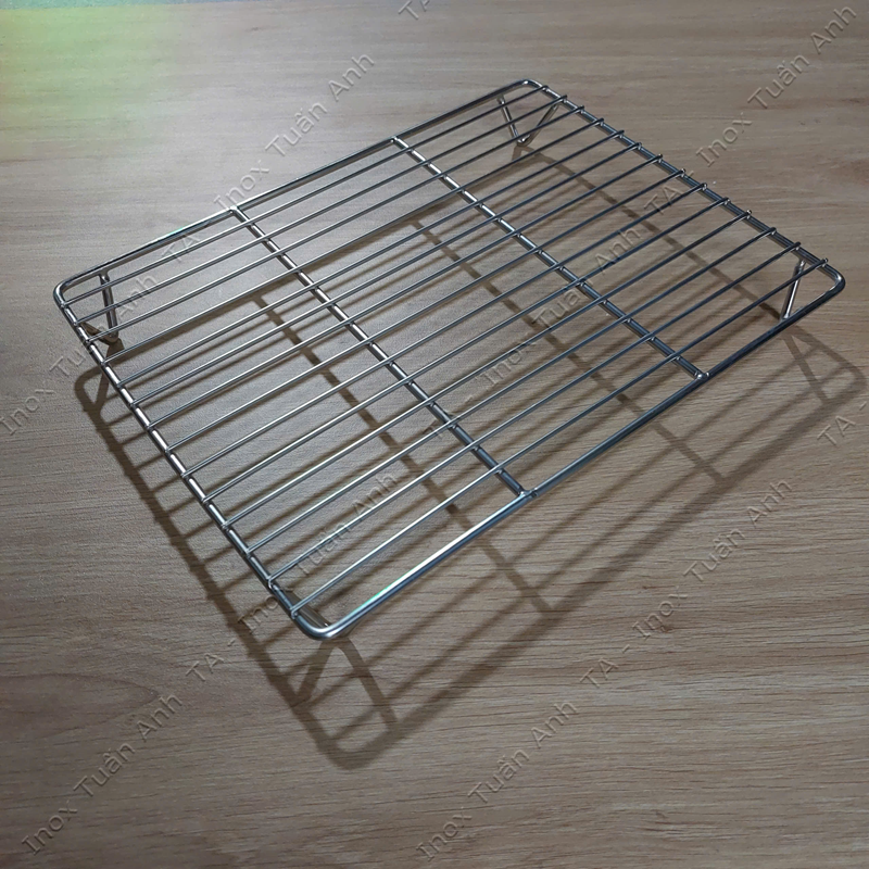 Vĩ nướng inox 304 không gỉ sét các size, vỉ inox 304 chữ nhật cho lò nướng, lò vi sóng