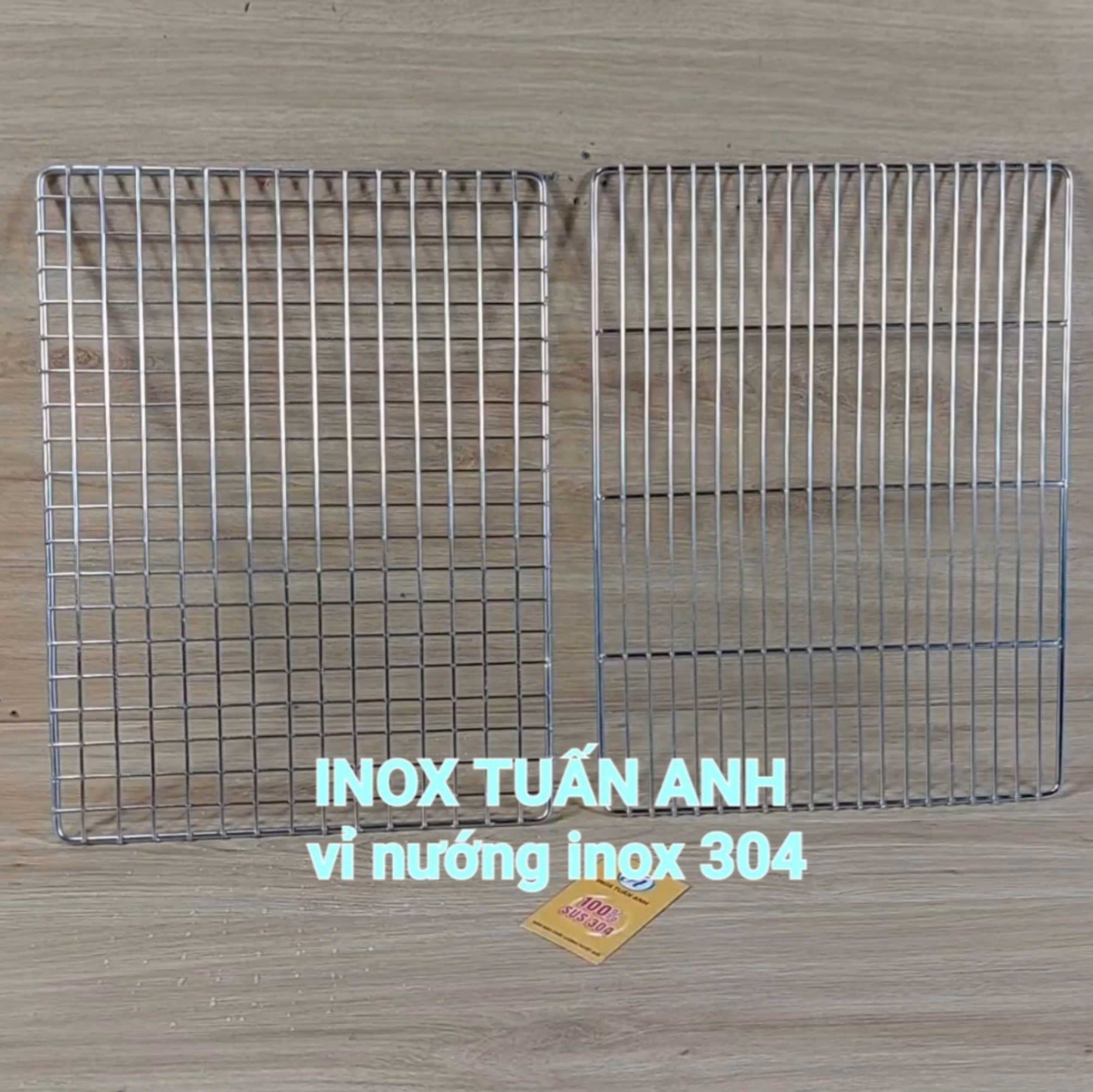 Vĩ nướng inox 304 không gỉ sét các size, vỉ inox 304 chữ nhật cho lò nướng, lò vi sóng