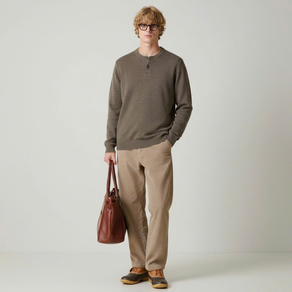 Áo len cổ tròn Henry Cotton AW25331
