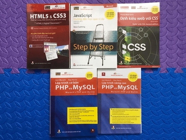 Combo FPT Book 5 cuốn Sách Học Lập Trình Web HTML - CSS - Javascript - PHP MySQL (Front-end và Back-end 1-4-9-2-3)
