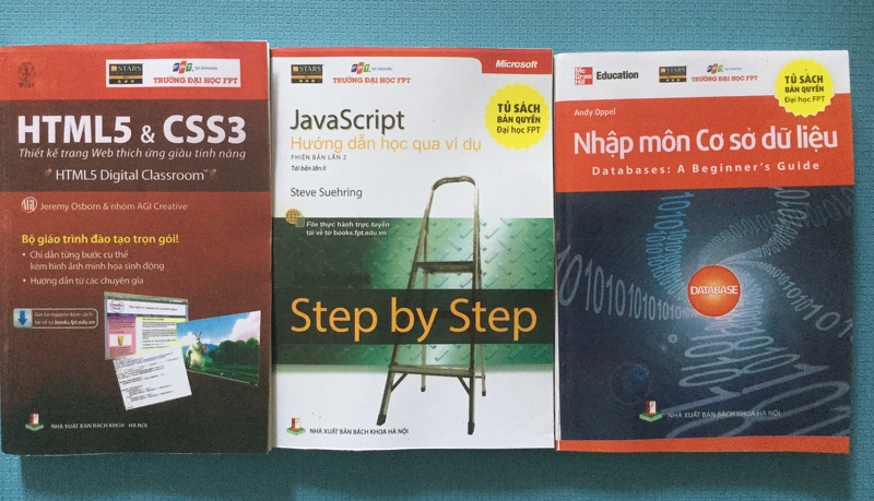 Combo 3 sách HTML 5 CSS 3 - Javascript - Nhập môn Cơ sở dữ liệu (combo ...