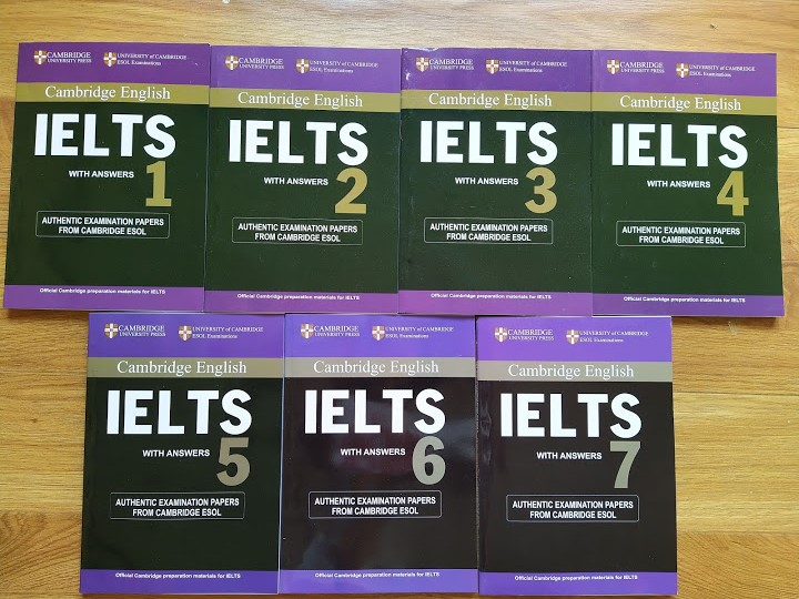 Combo Cambridge IELTS từ 7 - 14 (8 quyển Bản in đẹp + File nghe)