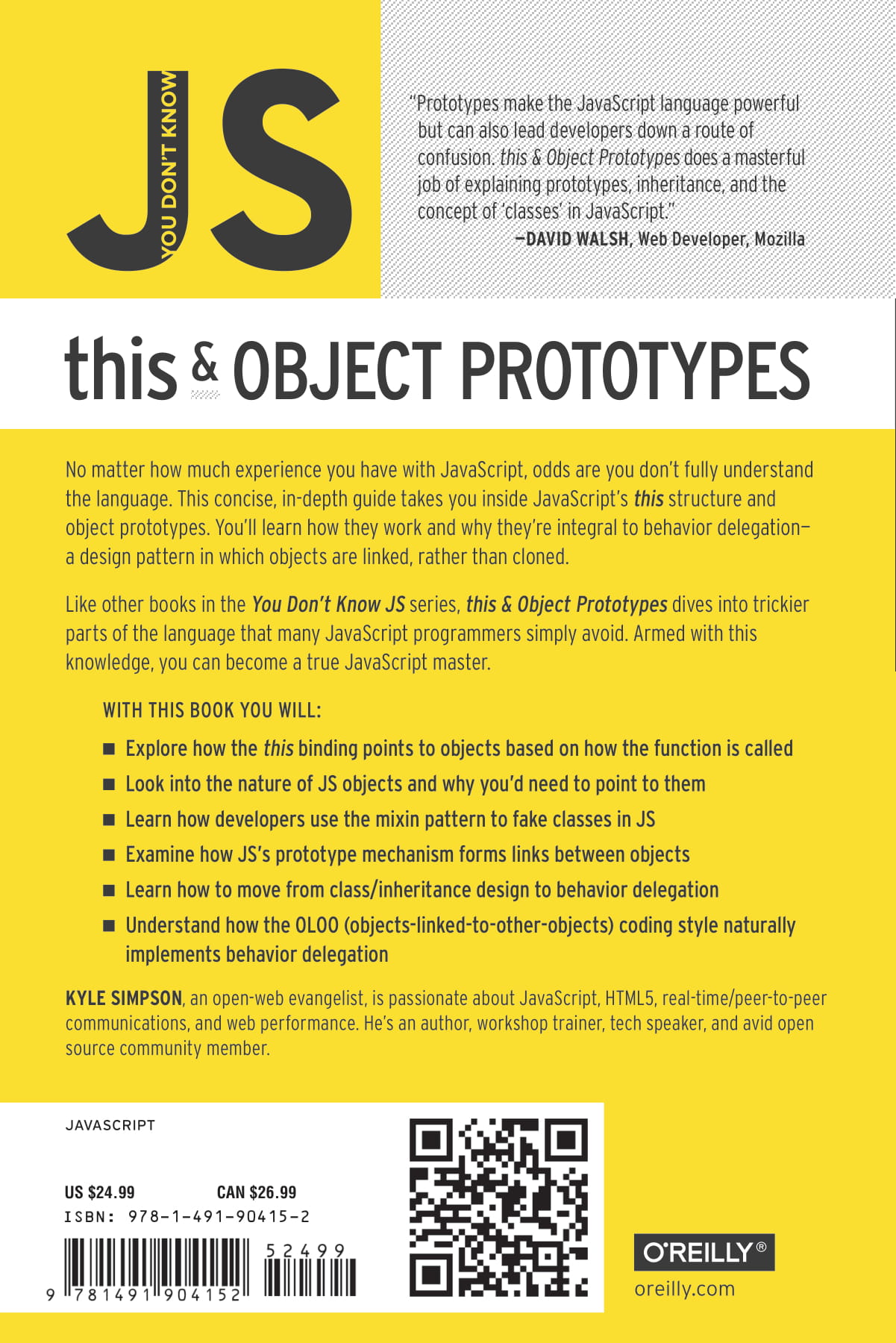 You Don’t Know JS 1st edition: this & Object Prototypes [3/6 series] Javascript