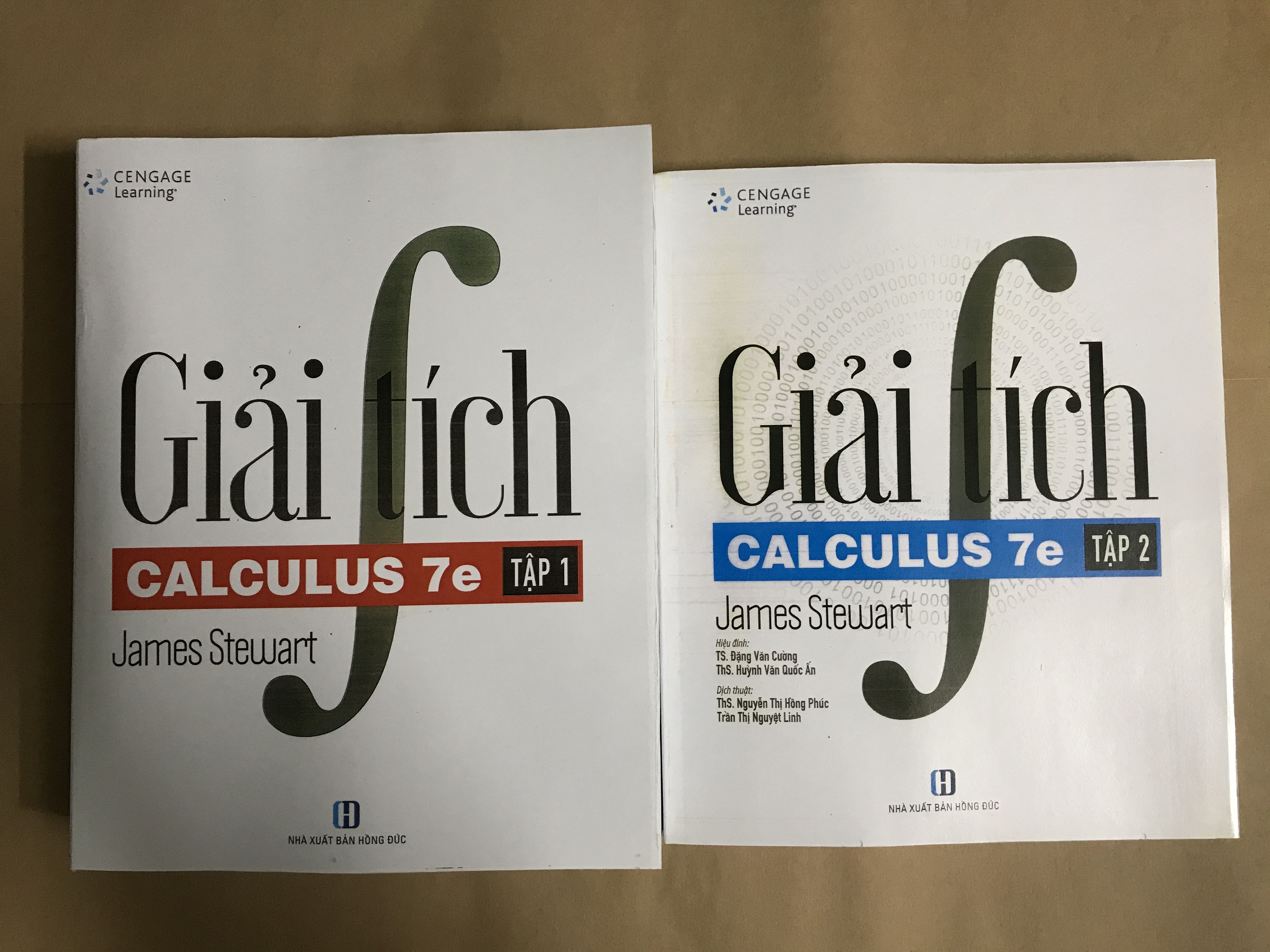 Combo 2 tập sách GIẢI TÍCH - CALCULUS 7E - James Stewart (Tập 1-2)