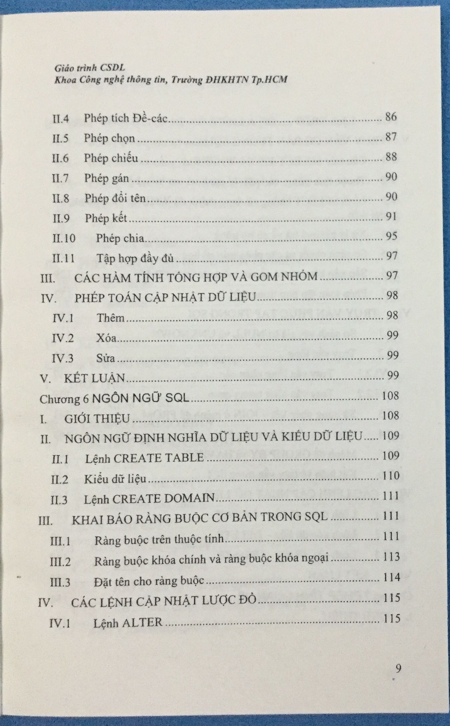 Giáo trình Cơ sở dữ liệu - Đồng Thị Bích Thủy