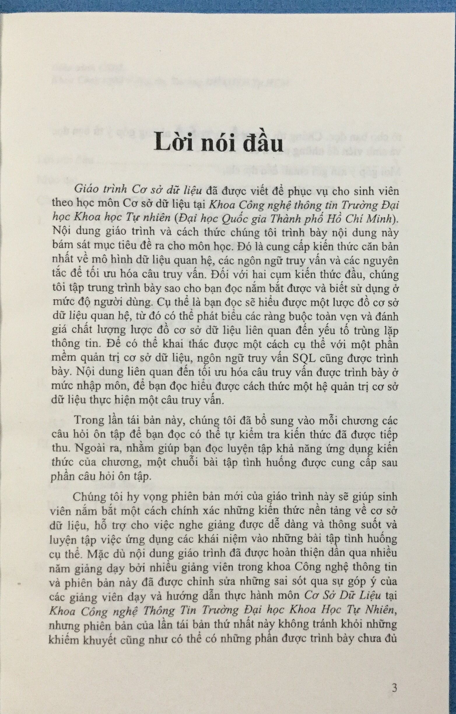 Giáo trình Cơ sở dữ liệu - Đồng Thị Bích Thủy