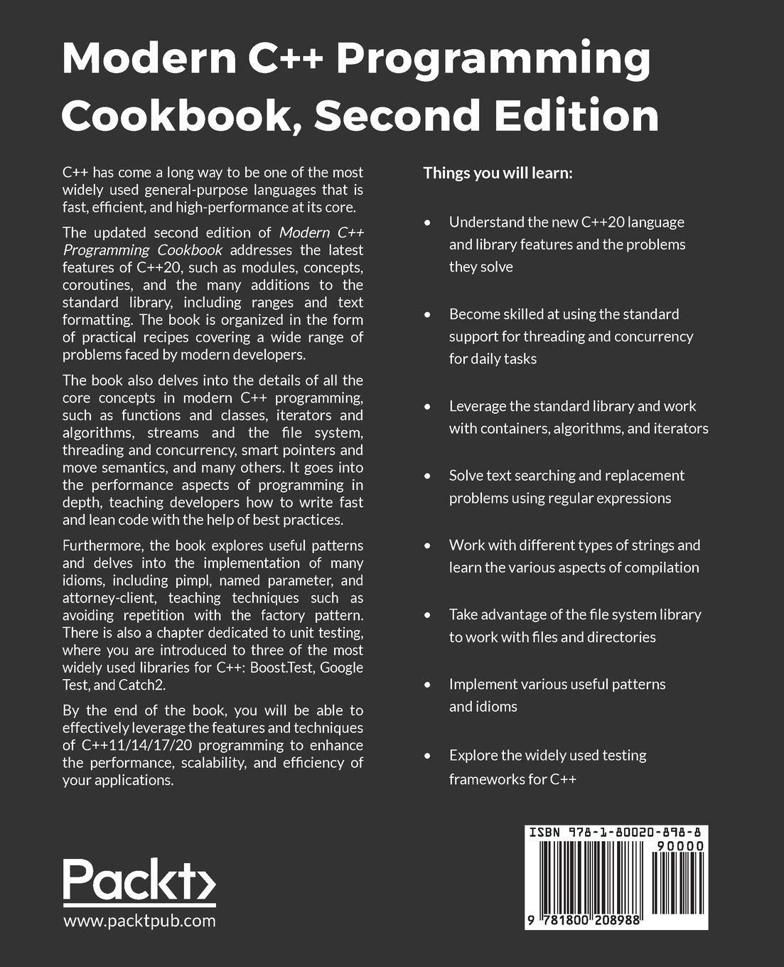 Modern C++ Programming Cookbook: Master C++ core language and standard ...