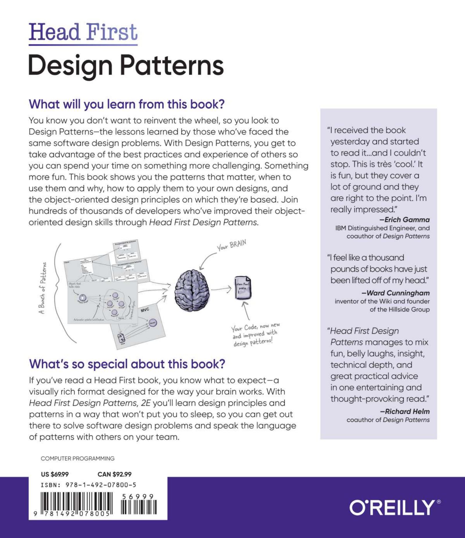 Head First Design Patterns: Building Extensible and Maintainable Object-Oriented Software 2nd Edition (2021)