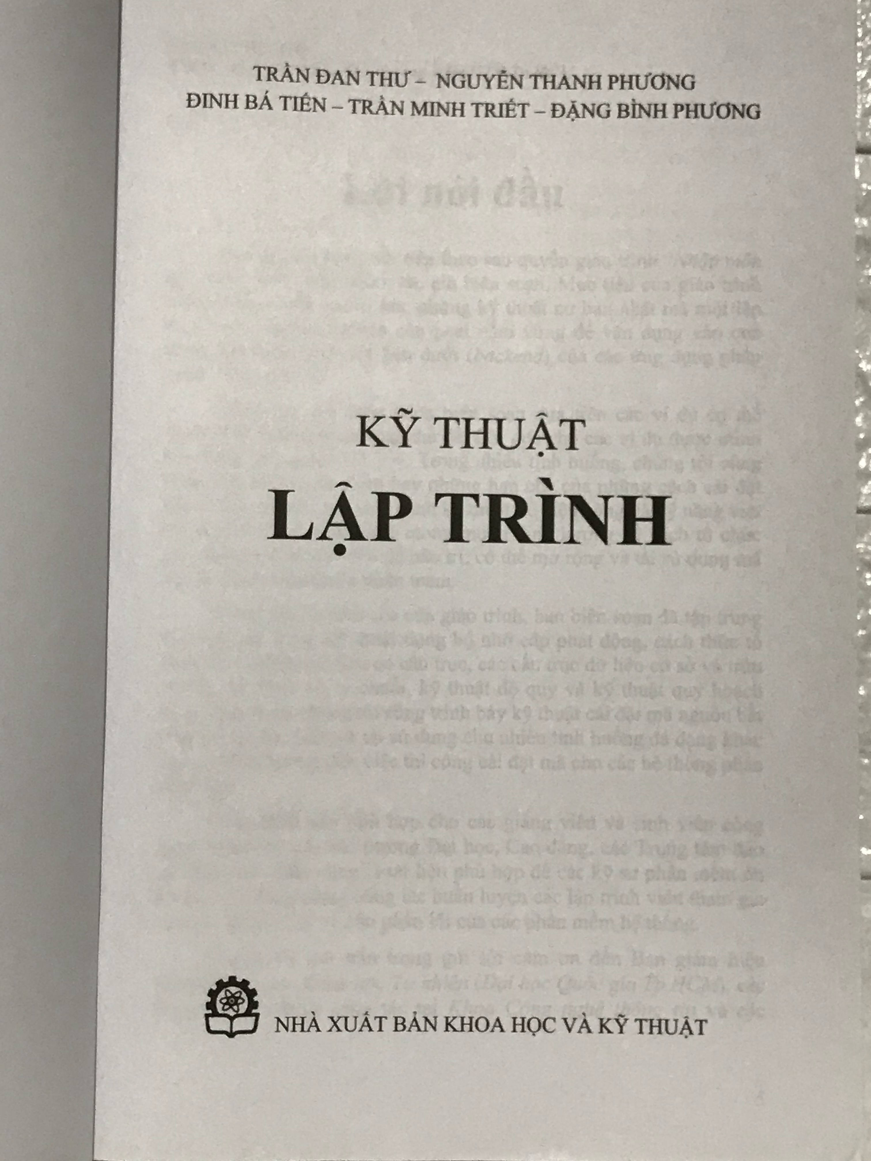 Kỹ Thuật Lập Trình - Trần Đan Thư (phiên bản 2021 mới nhất)