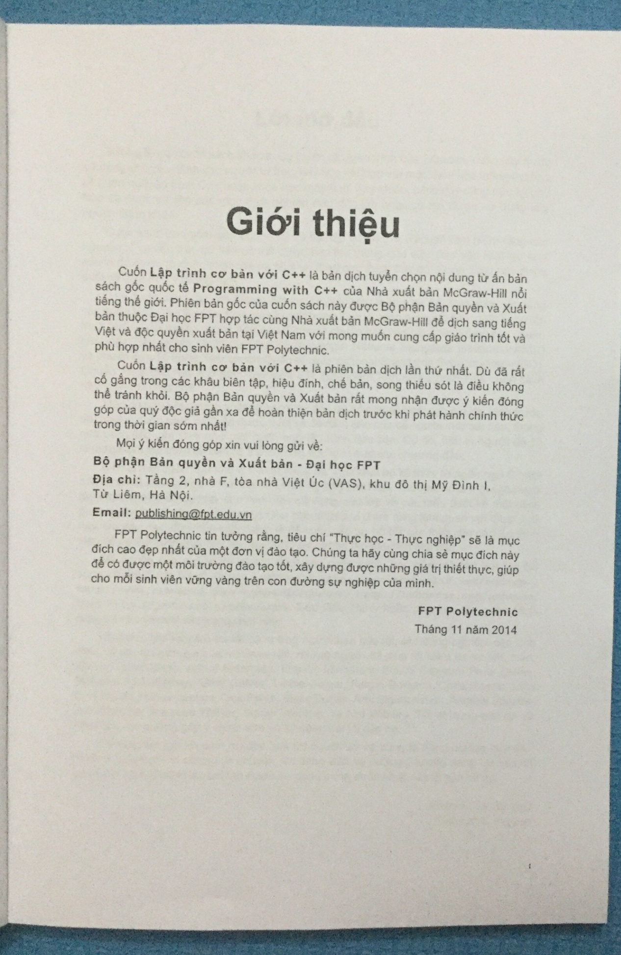 Lập trình cơ bản với C++ (FPT)