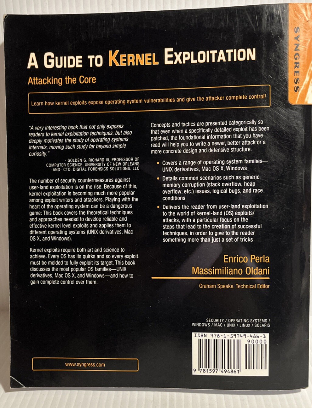 A Guide to Kernel Exploitation: Attacking the Core 1st Edition