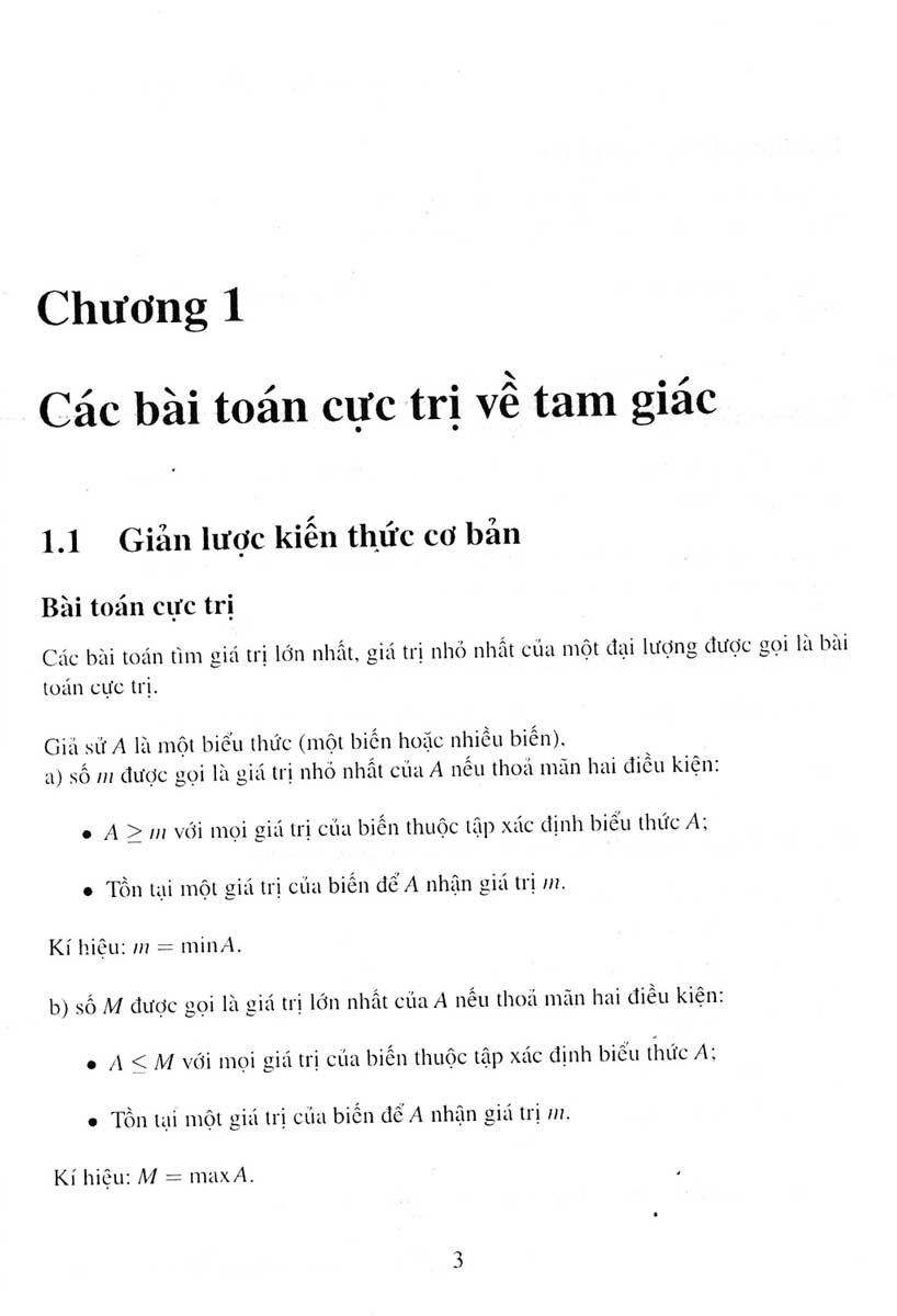 Tuyển tập Các bài toán cực trị Bồi dưỡng học sinh giỏi THCS và luyện thi vào lớp 10 - Nguyễn Văn Vĩnh