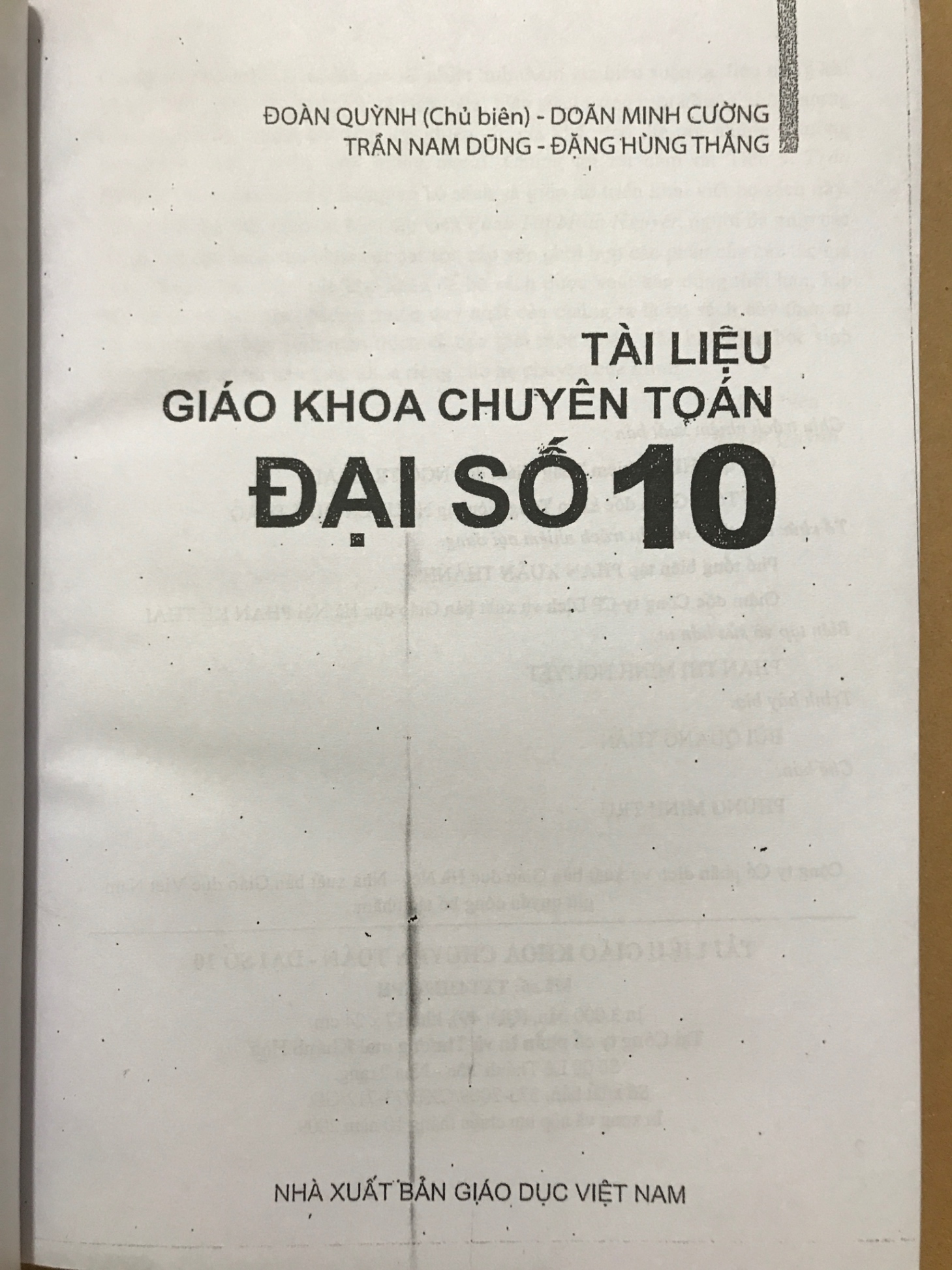 Tài liệu chuyên toán Đại số 10 -Đoàn Quỳnh -A5