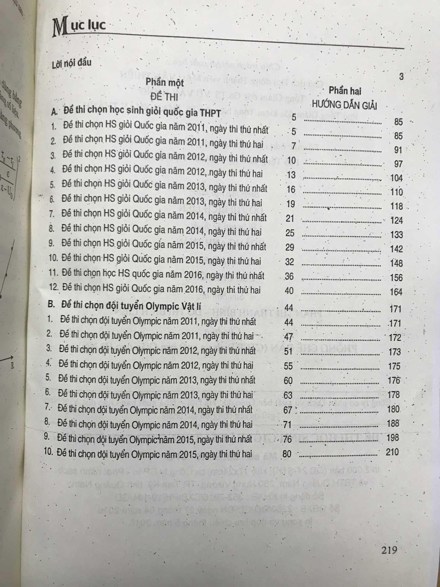 Đề thi học sinh giỏi Vật lí Trung học phổ thông - Vũ Thanh Khiết, Phạm Khánh Hội (đề các năm 2011-2016)