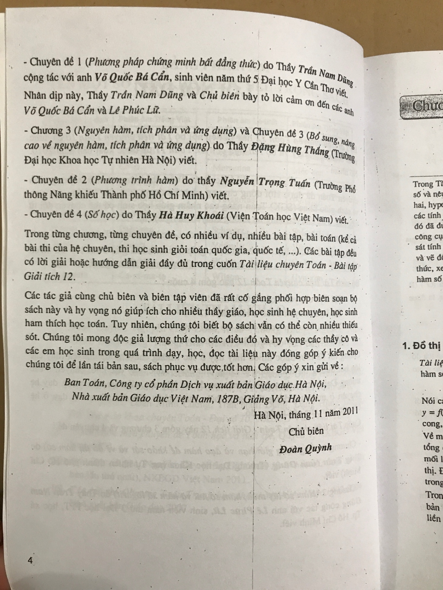 Tài liệu chuyên toán Giải tích 12 -Đoàn Quỳnh -A5