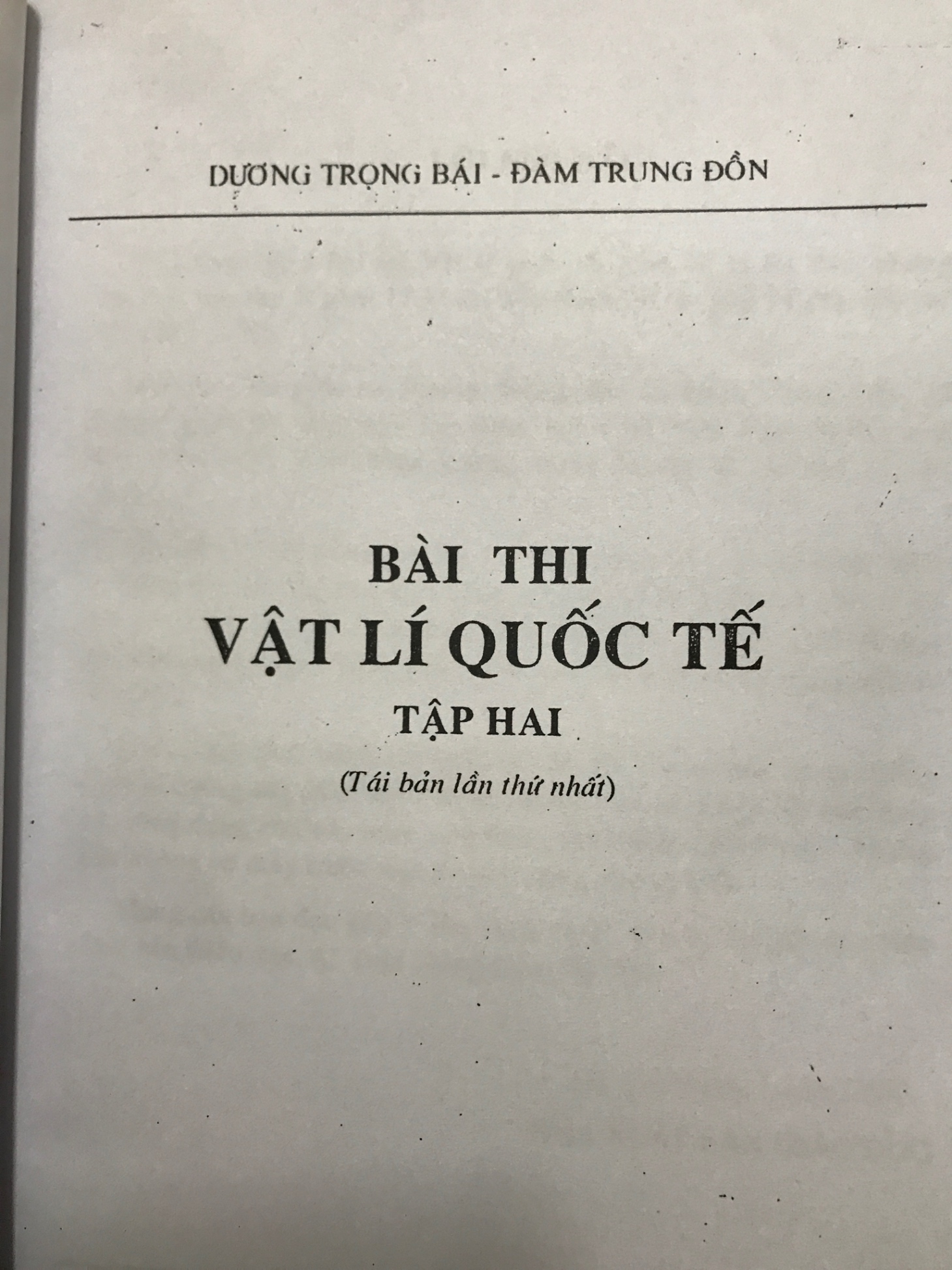 Bài thi Vật lí Quốc tế tập 2