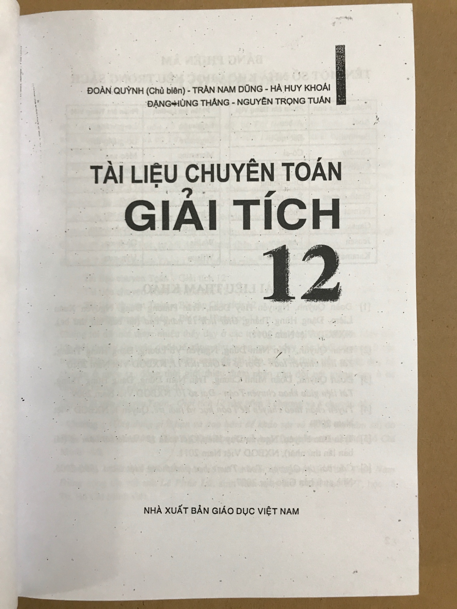 Tài liệu chuyên toán Giải tích 12 -Đoàn Quỳnh -A5