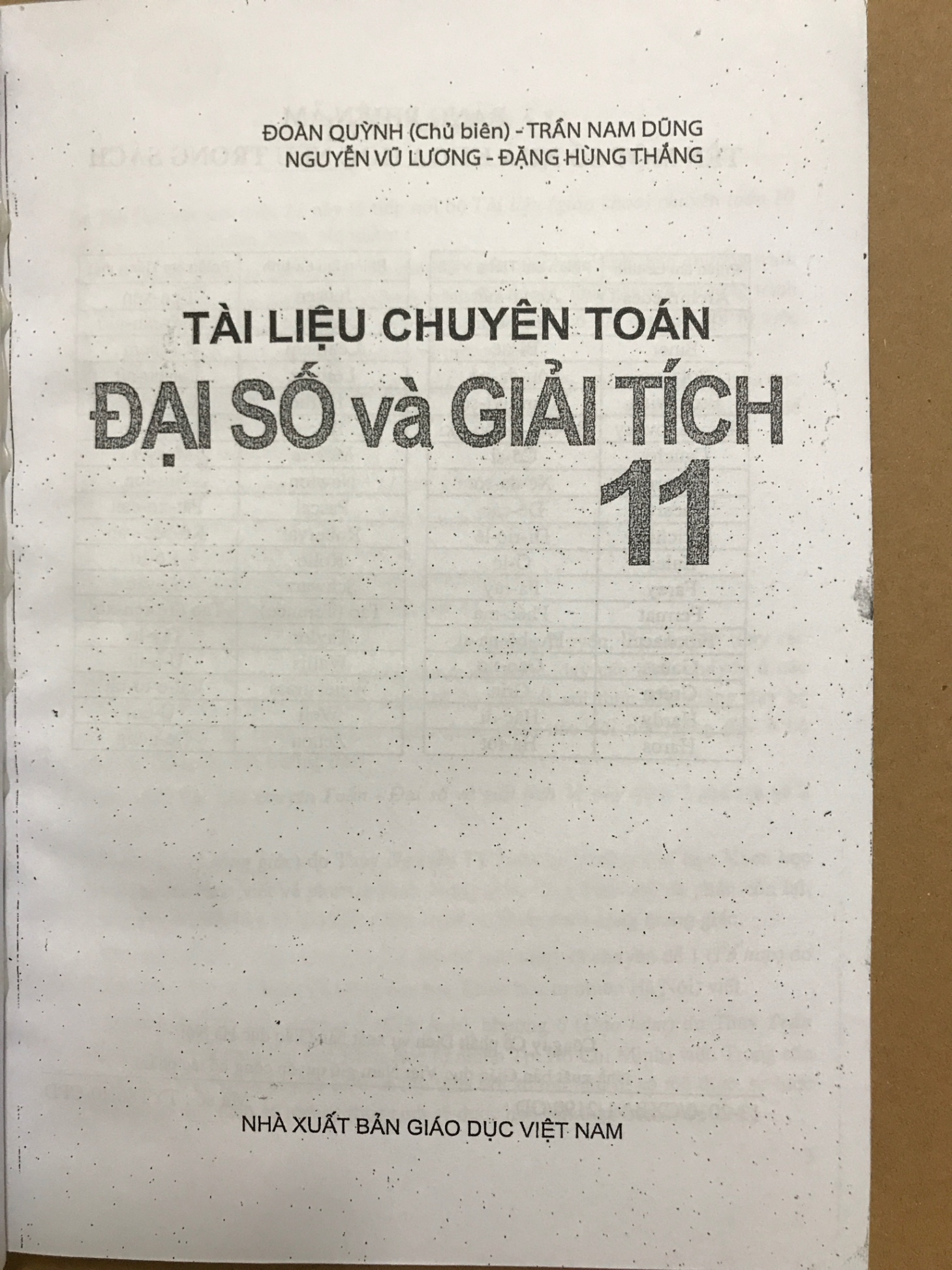 Tài liệu chuyên toán Đại số và Giải tích 11 -Đoàn Quỳnh -A5