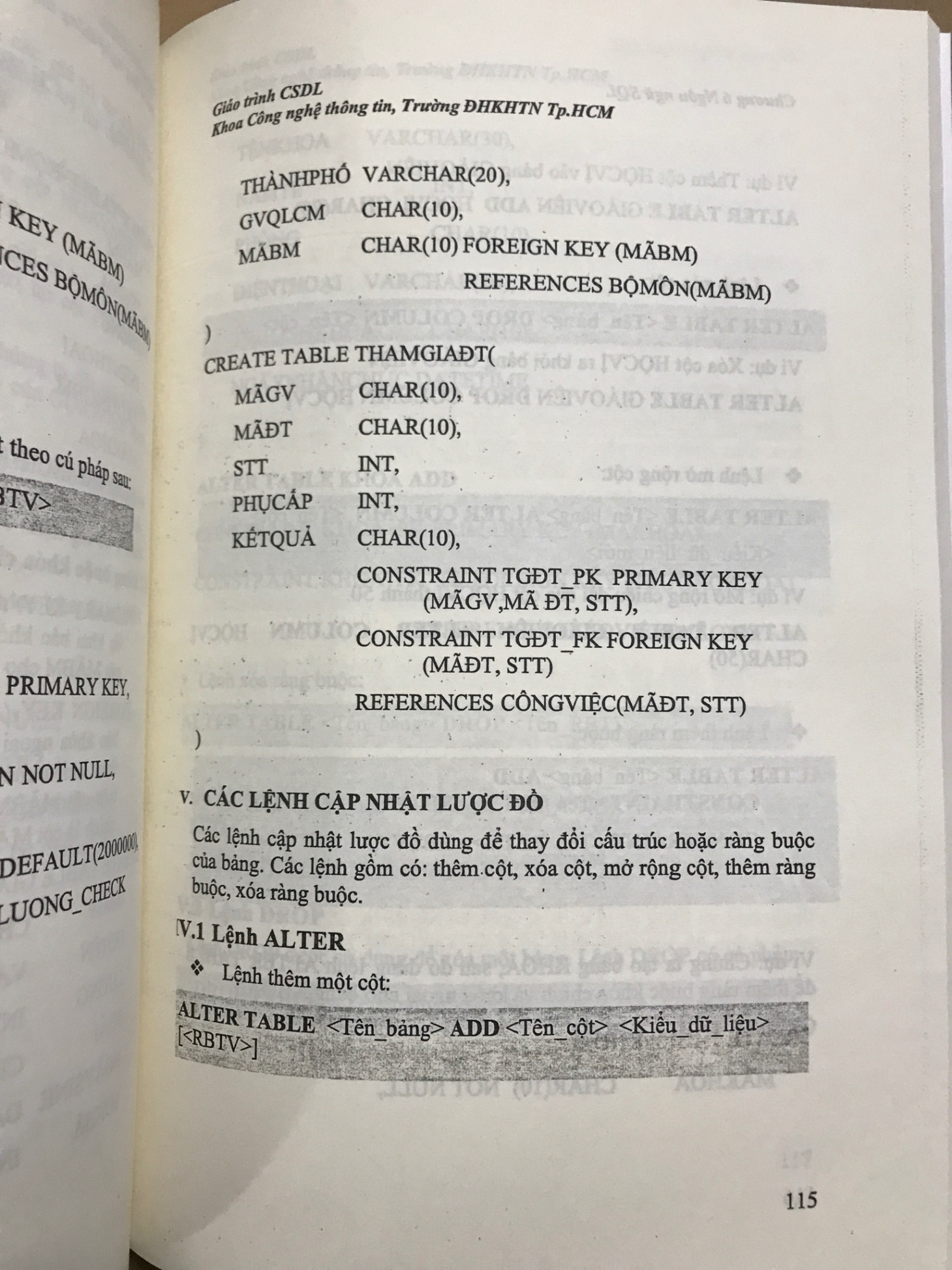 Giáo trình Cơ sở dữ liệu - Đồng Thị Bích Thủy