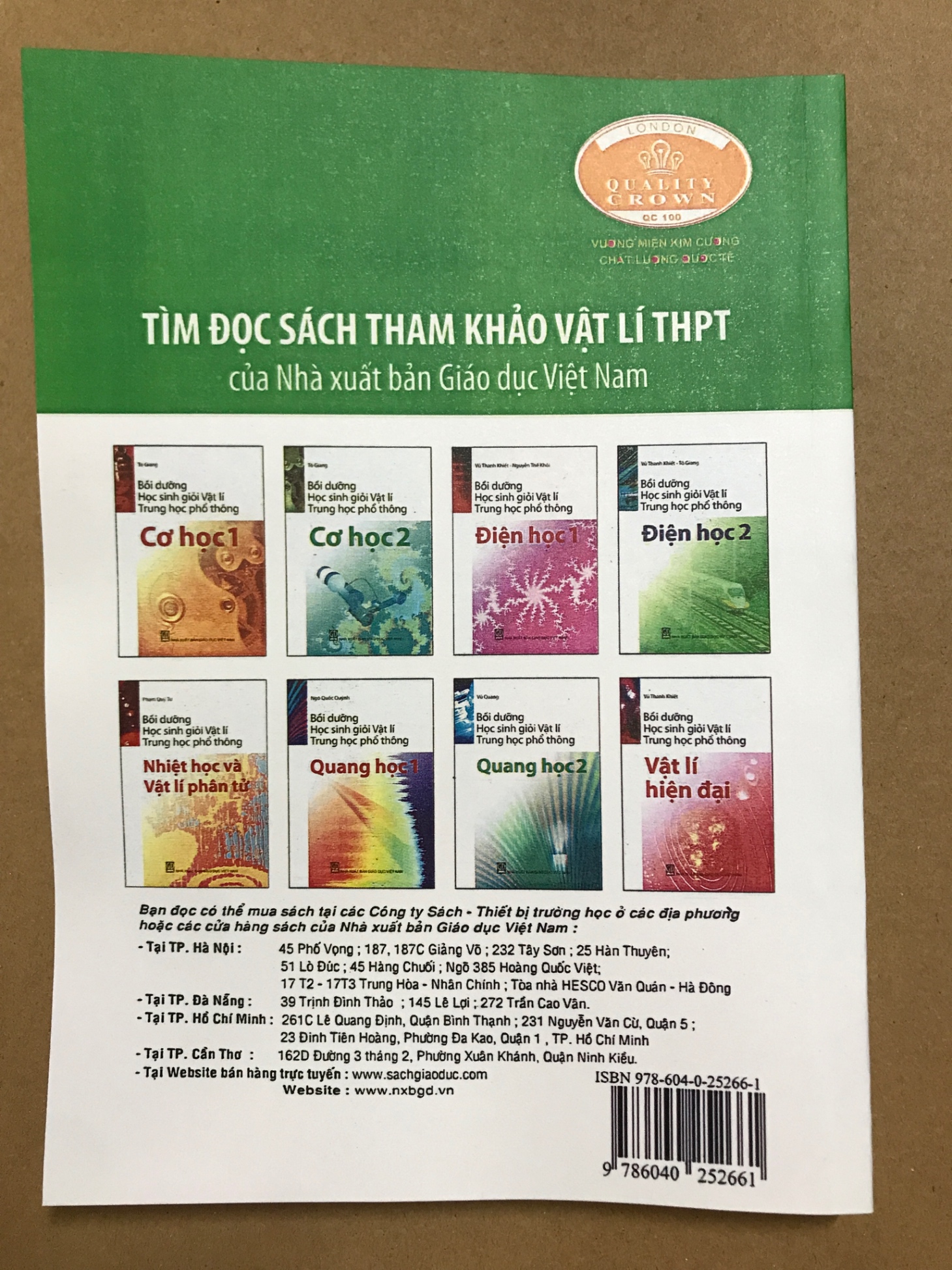 Bồi Dưỡng Học Sinh Giỏi Vật Lí Thpt: Bài Tập Điện Học – Quang Học Vật Lí Hiện Đại