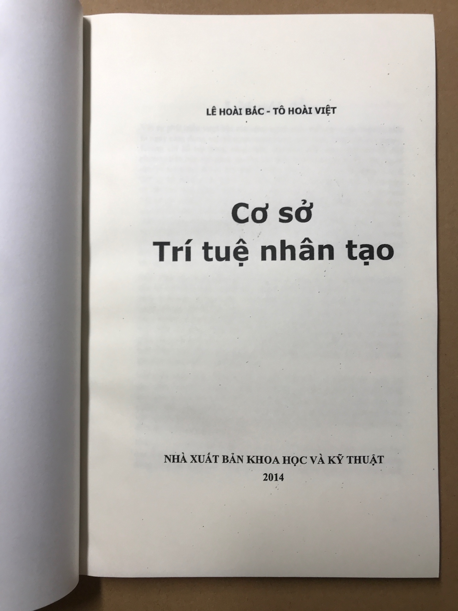 Cơ sở Trí Tuệ Nhân Tạo - Lê Hoài Bắc