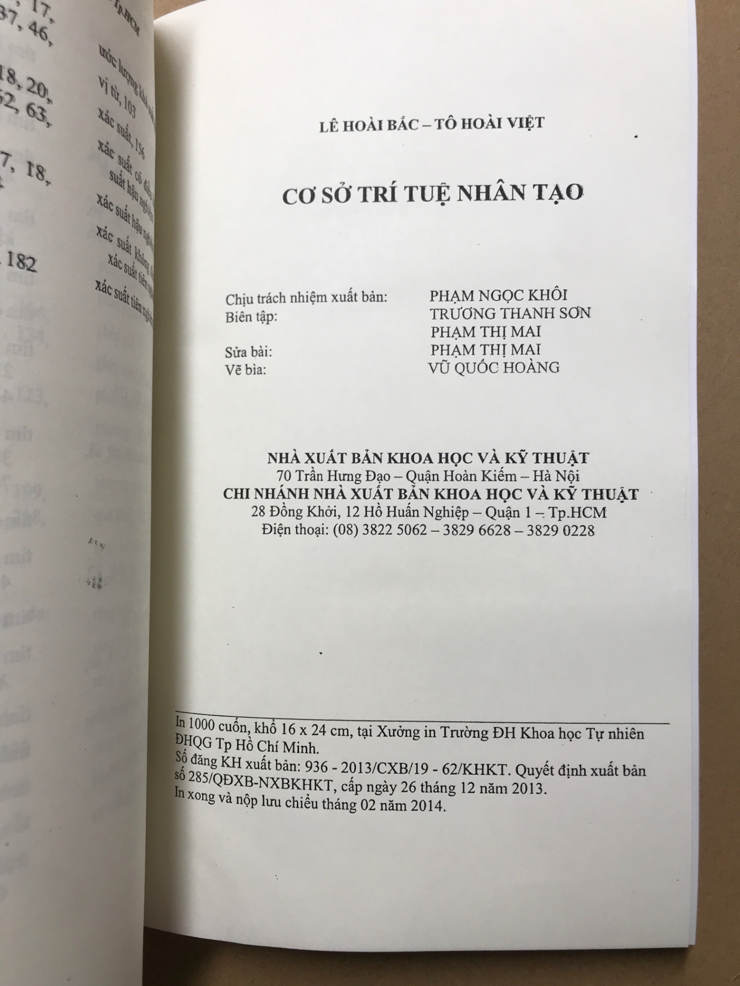 Cơ sở Trí Tuệ Nhân Tạo - Lê Hoài Bắc