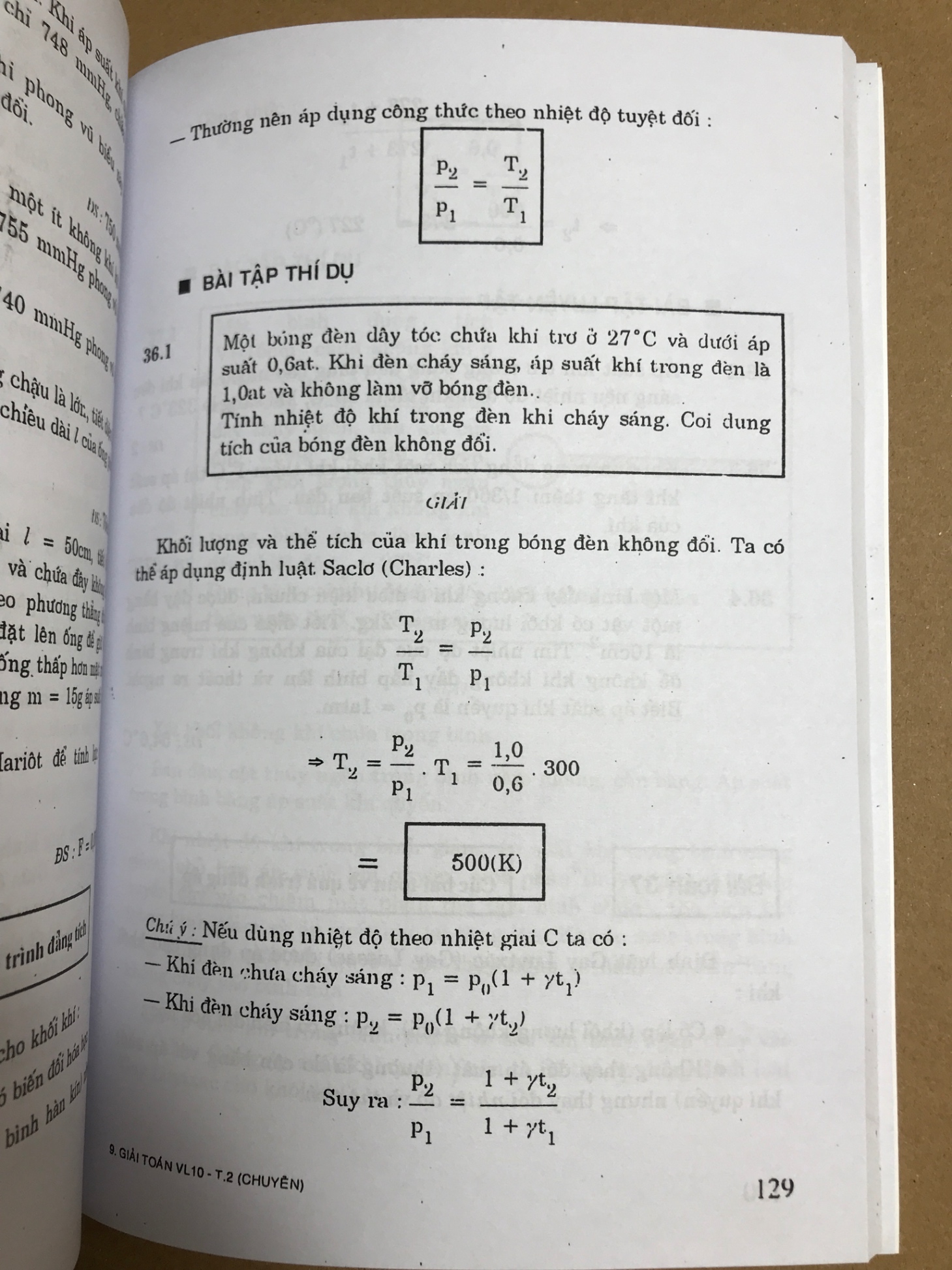 Giải toán Vật Lý 10 tập 2 - Bùi Quang Hân