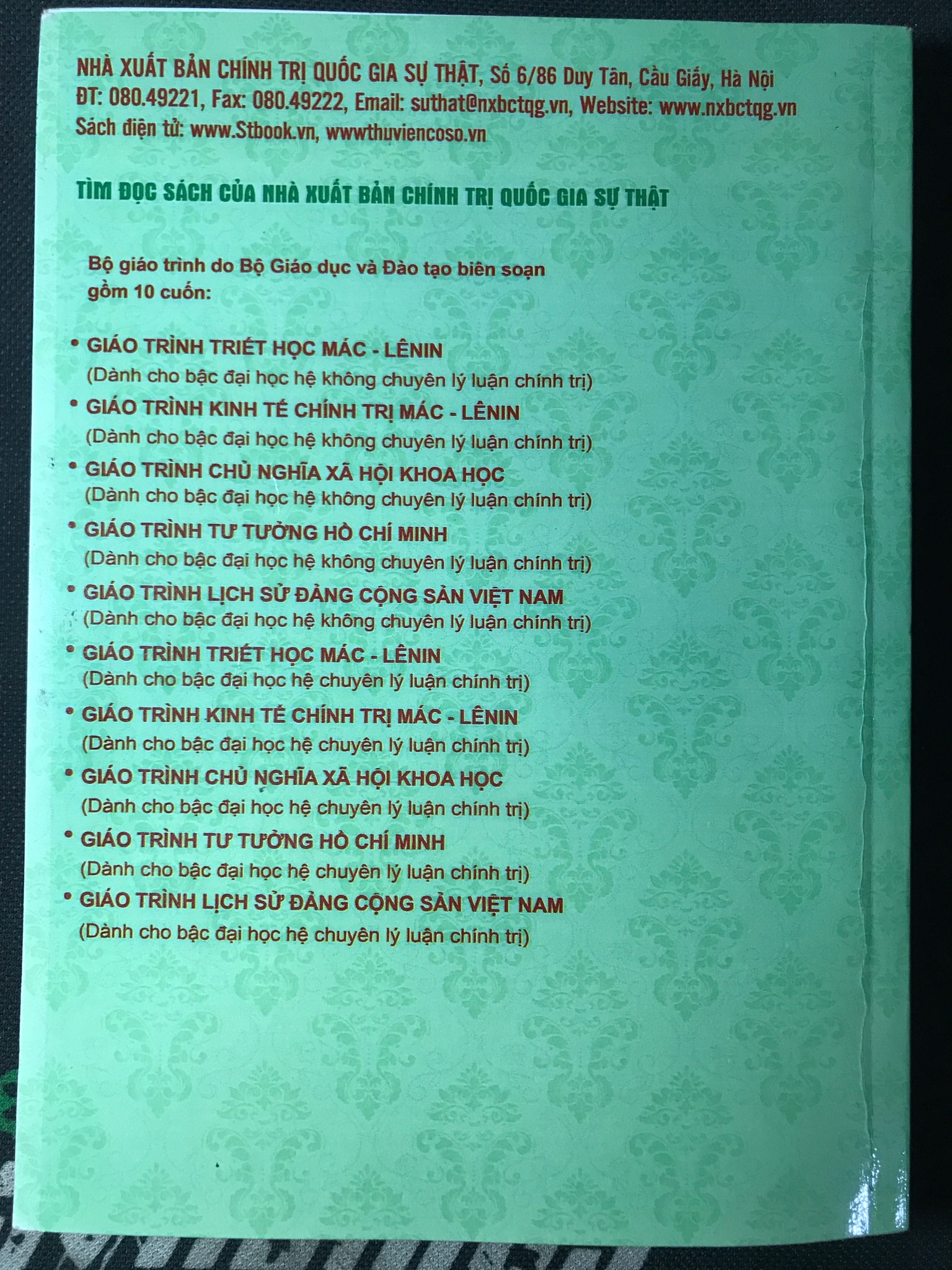 Giáo trình Kinh tế chính trị Mác - Lênin