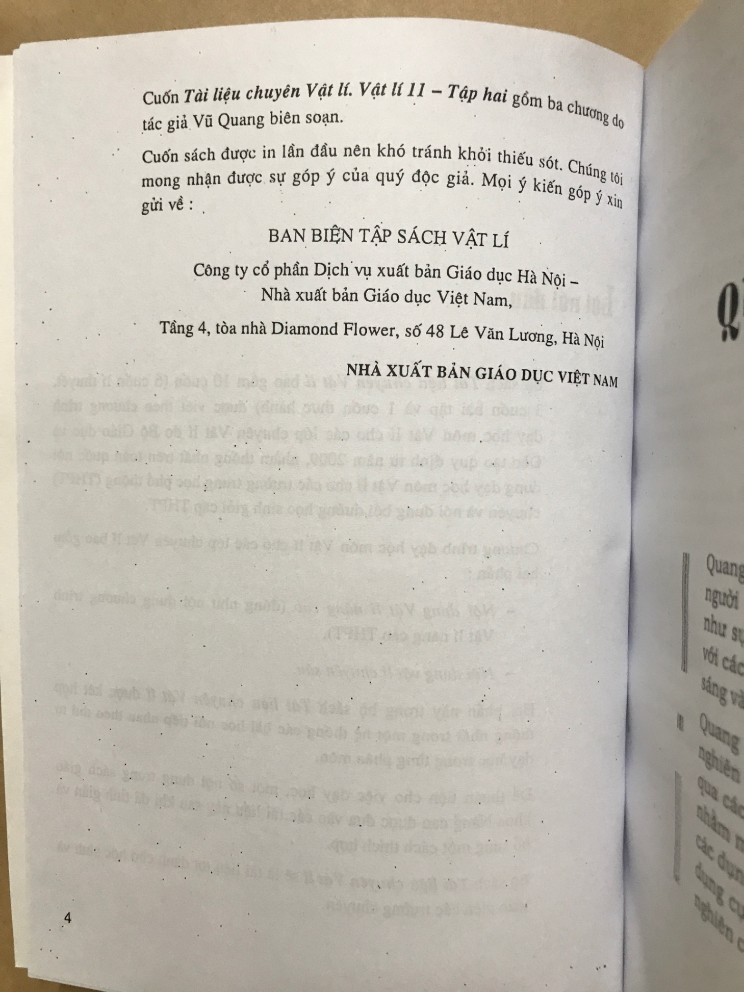 Tài liệu chuyên vật lí 11 tập 2 - Vũ Quang