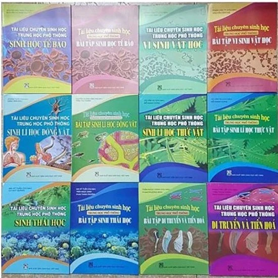 Combo 12 cuốn Tài Liệu Chuyên Sinh Học Trung Học Phổ Thông (đủ bộ 6 cuốn lý thuyết + 6 cuốn bài tập)