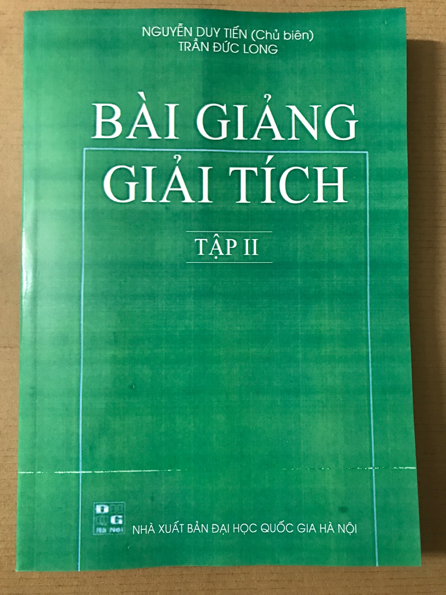 Bài giảng Giải Tích tập II - Nguyễn Duy Tiến chủ biên