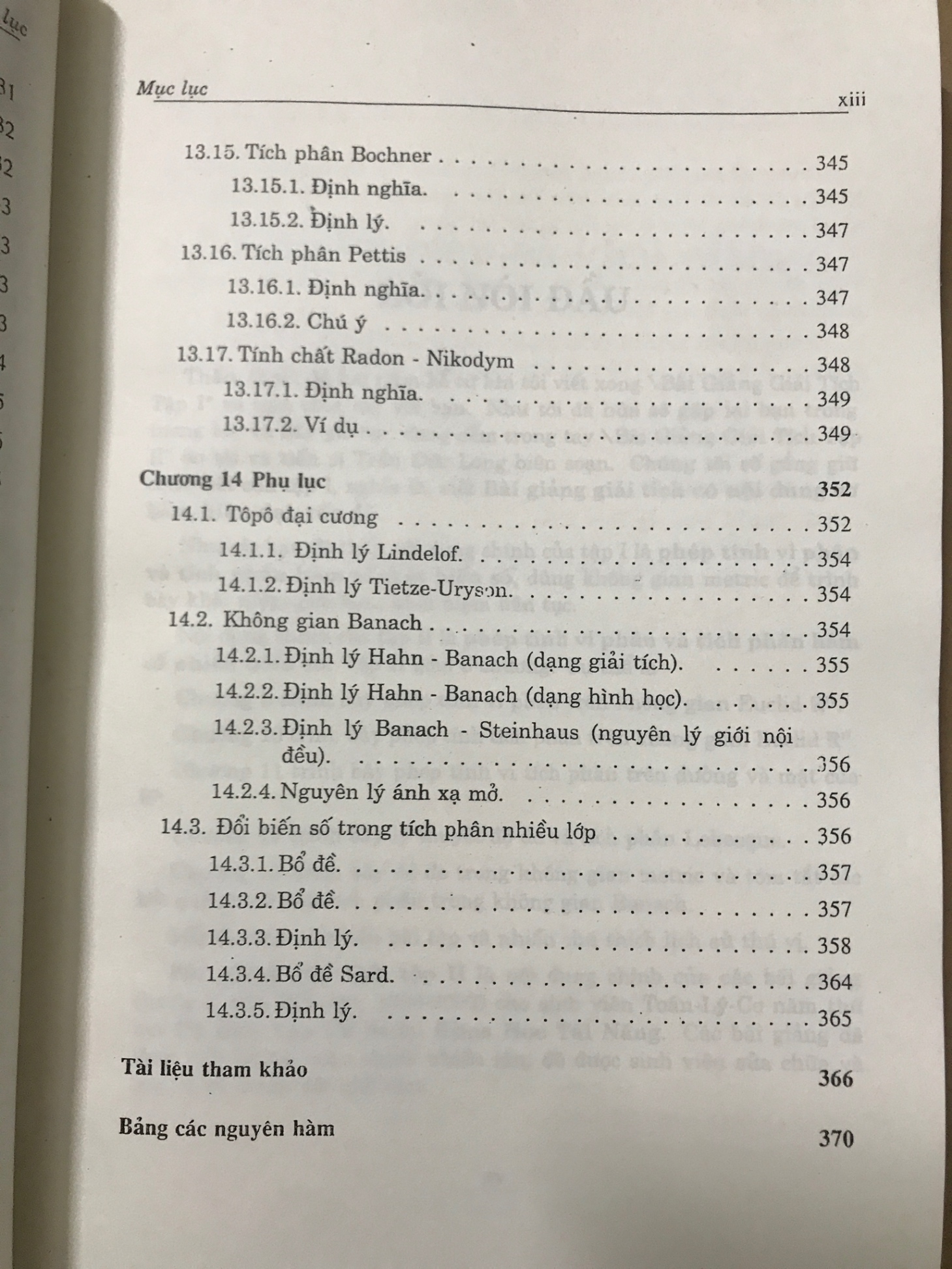 Bài giảng Giải Tích tập II - Nguyễn Duy Tiến chủ biên