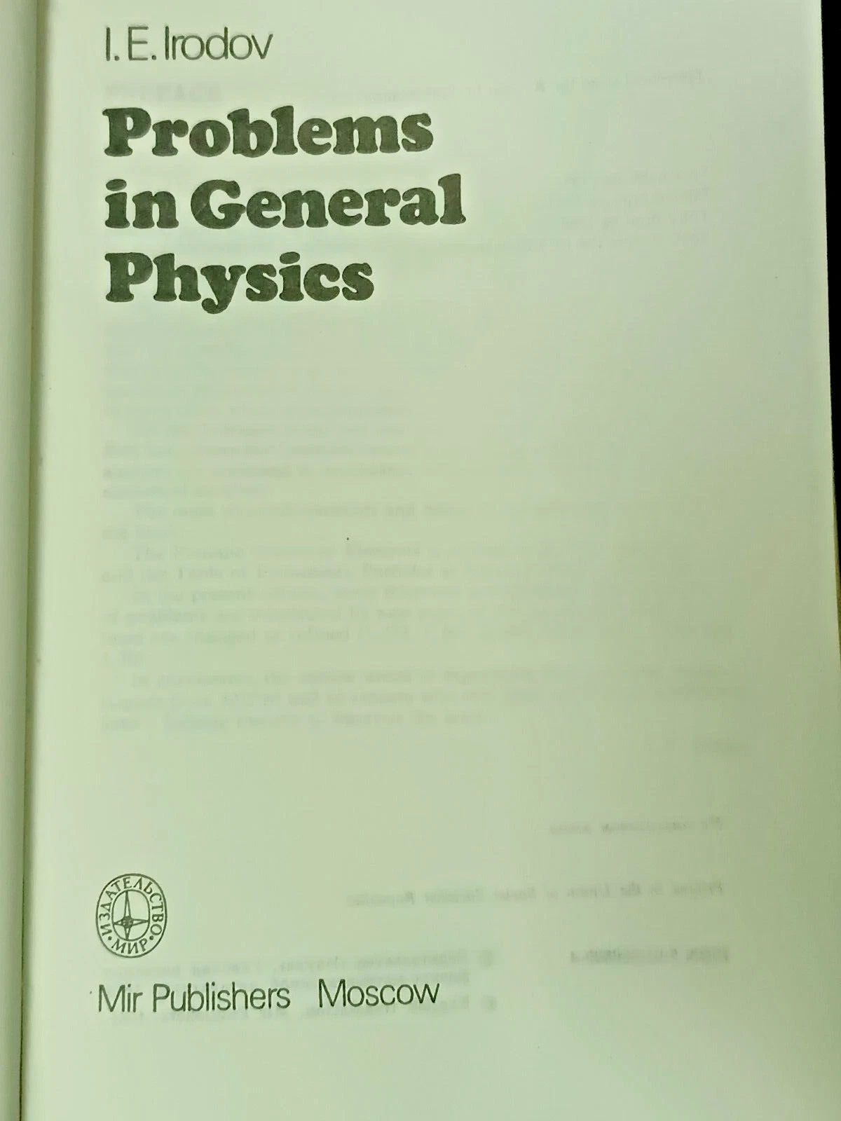 Problems in General Physics - I.E.Irodov