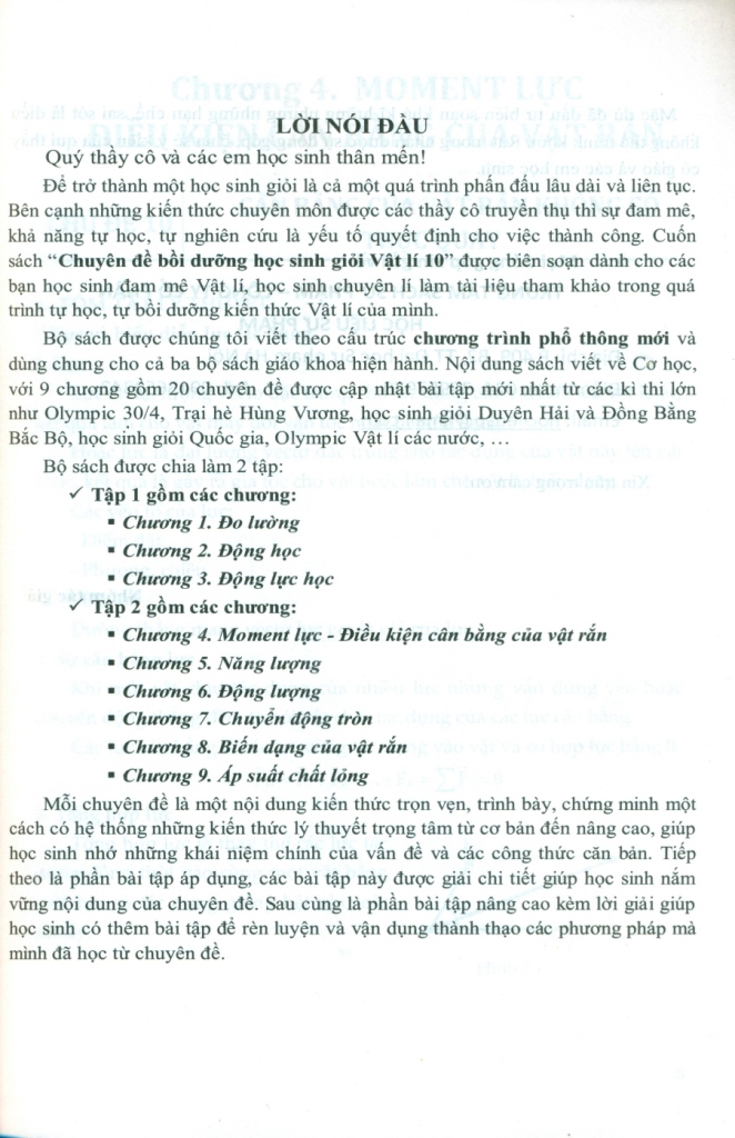 Chuyên Đề Bồi Dưỡng Học Sinh Giỏi Vật Lí 10 Tập 1 - Nguyễn Xuân Trị (Theo chương trình giáo dục phổ thông mới)