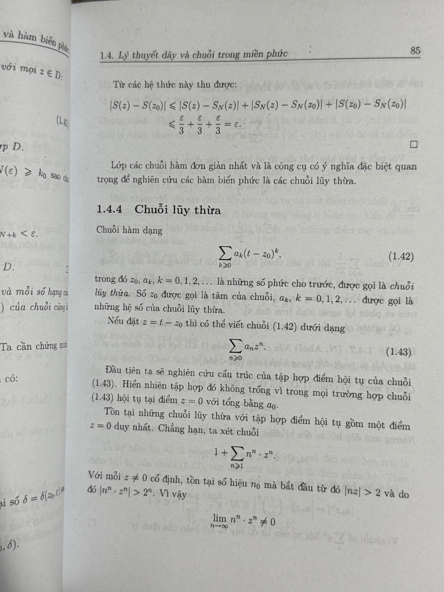 Cơ Sở Lý Thuyết Hàm Biến Phức - Nguyễn Thủy Thanh