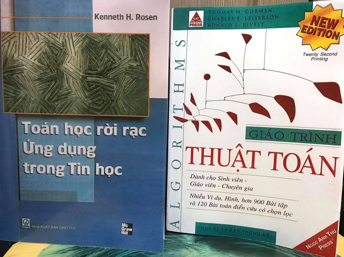 Combo 2 cuốn Giáo trình thuật toán + Toán học rời rạc