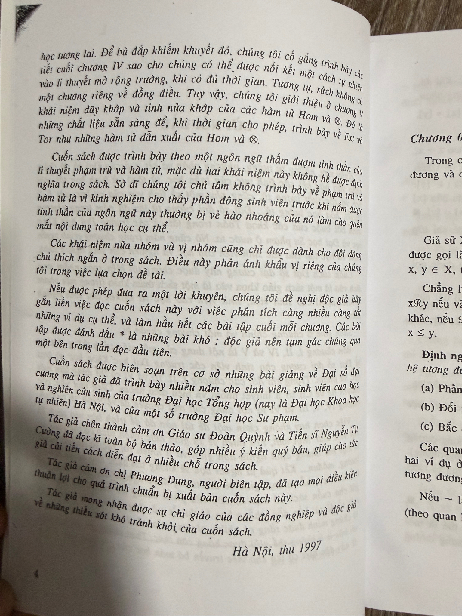 Đại Số Đại Cương - Nguyễn Hữu Việt Hưng