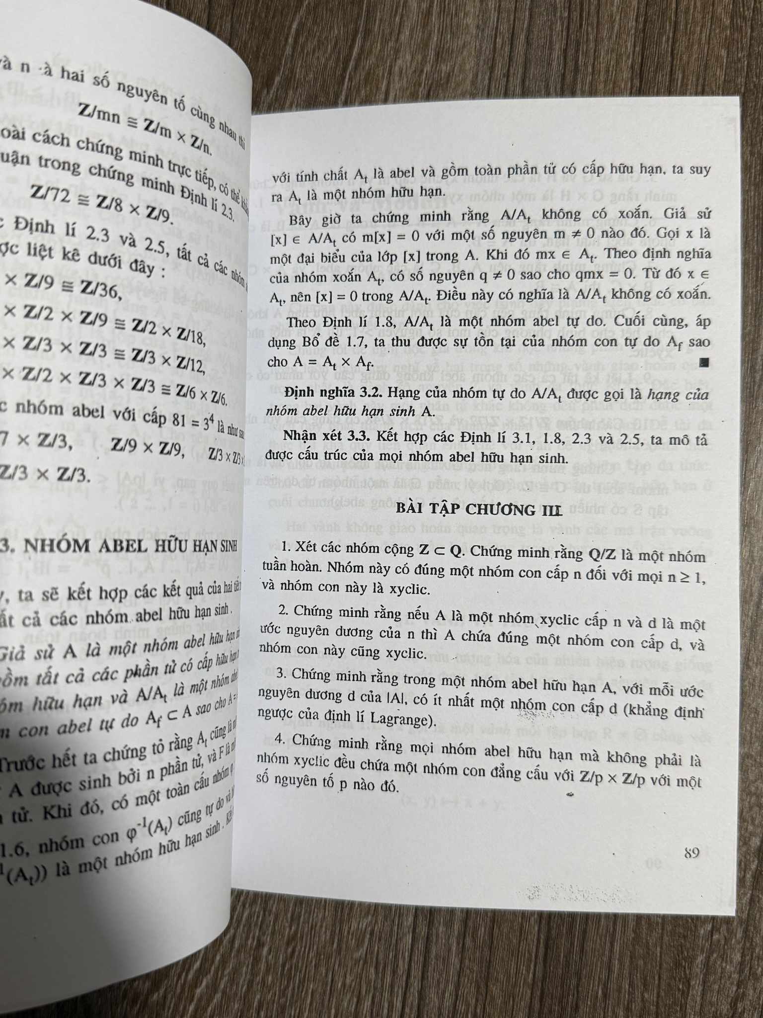 Đại Số Đại Cương - Nguyễn Hữu Việt Hưng