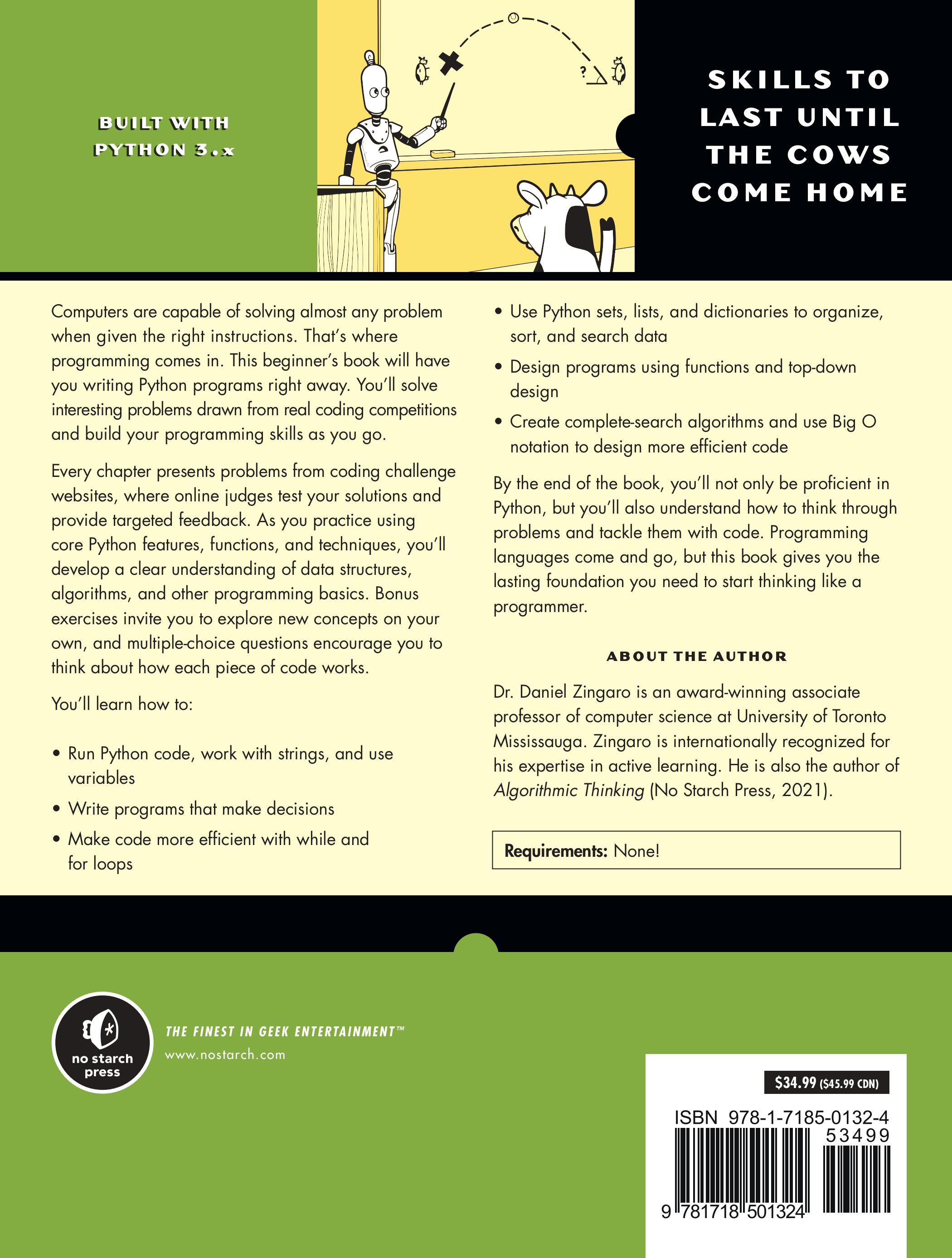 Learn to Code by Solving Problems: A Python Programming Primer by Daniel Zingaro
