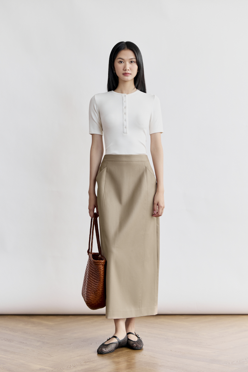 Button Ribbed Top