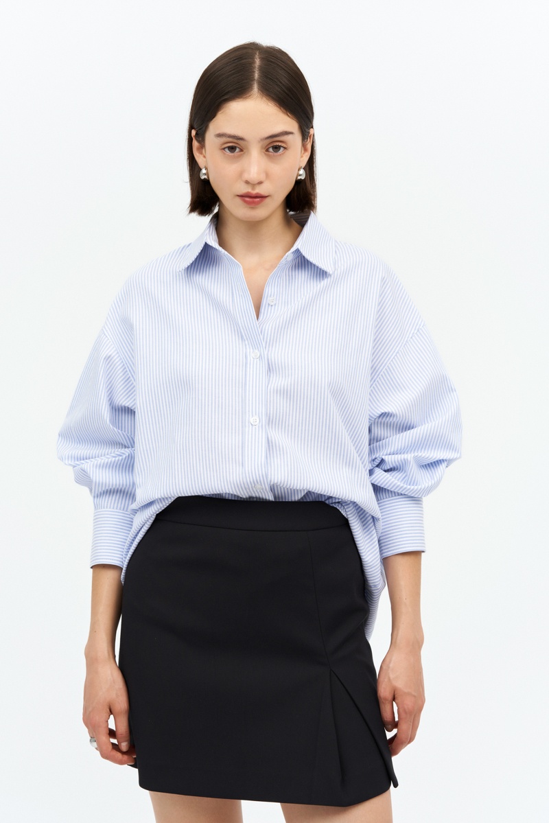 The Basic Oversize Shirt - Kẻ sọc