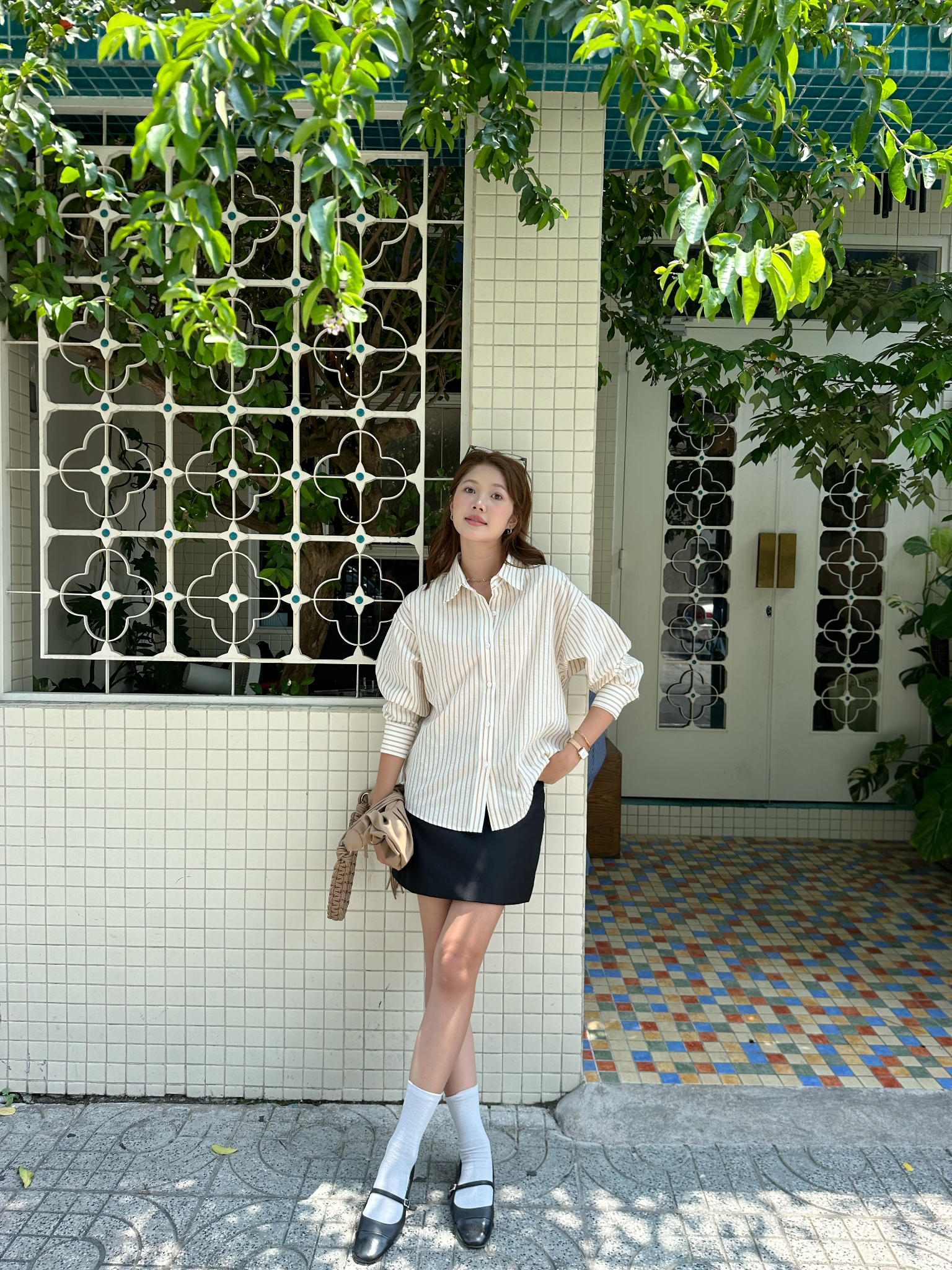 The Basic Oversize Shirt - Vàng mù tạt
