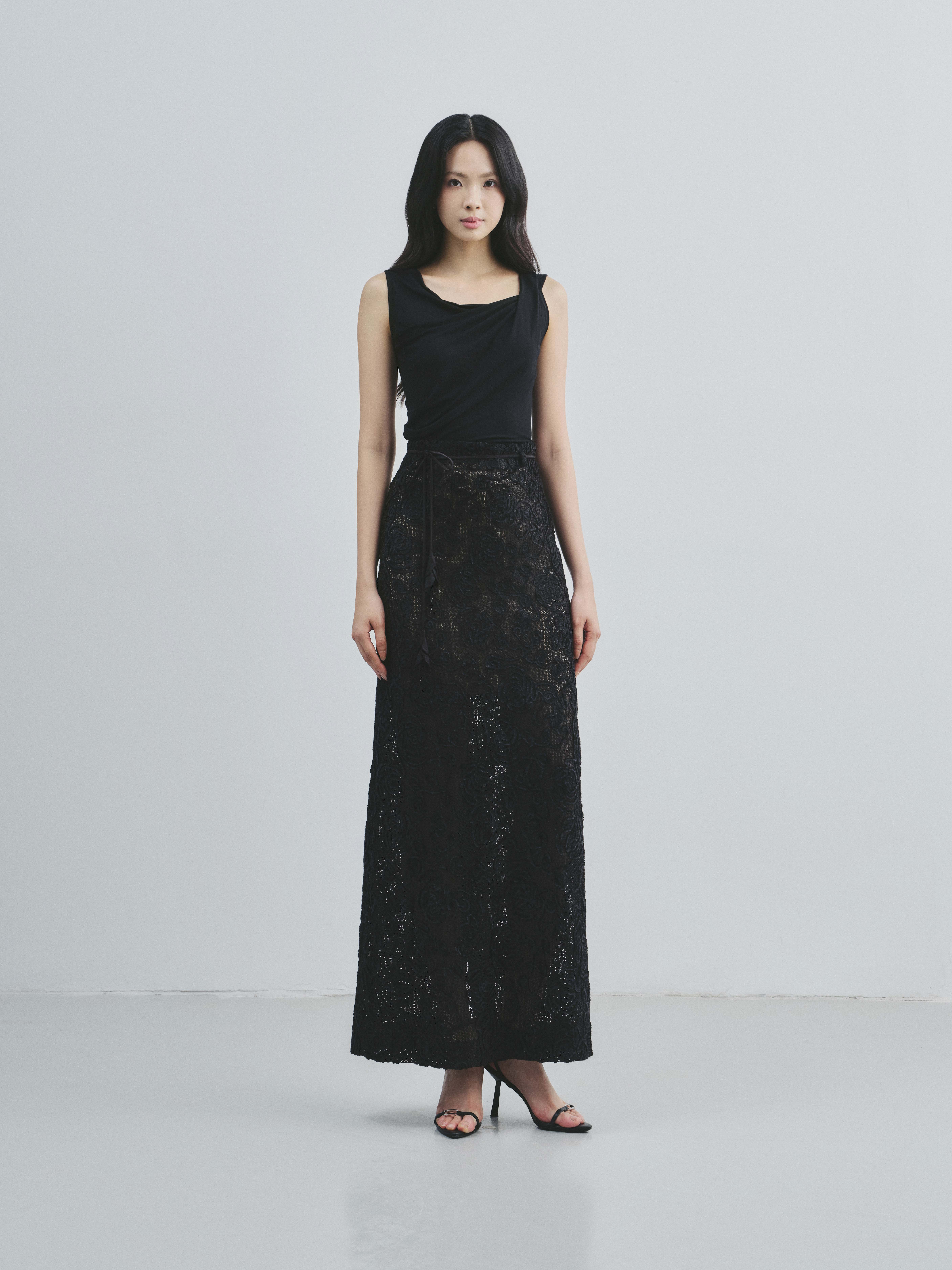 Philomena Skirt ( Ren Nhung Đen )