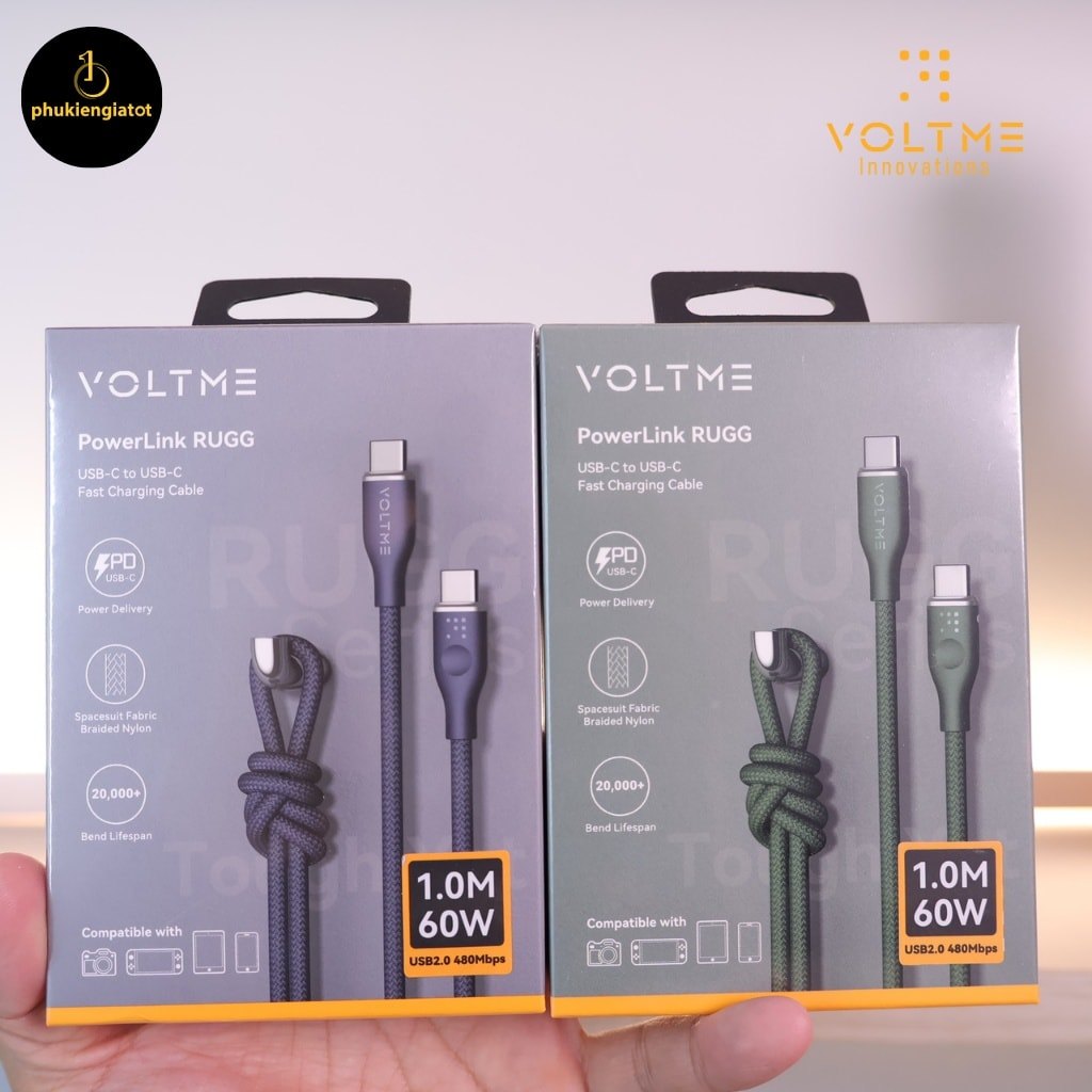 Cáp sạc nhanh VOLTME Powerlink rugg ( C to C ) 60W